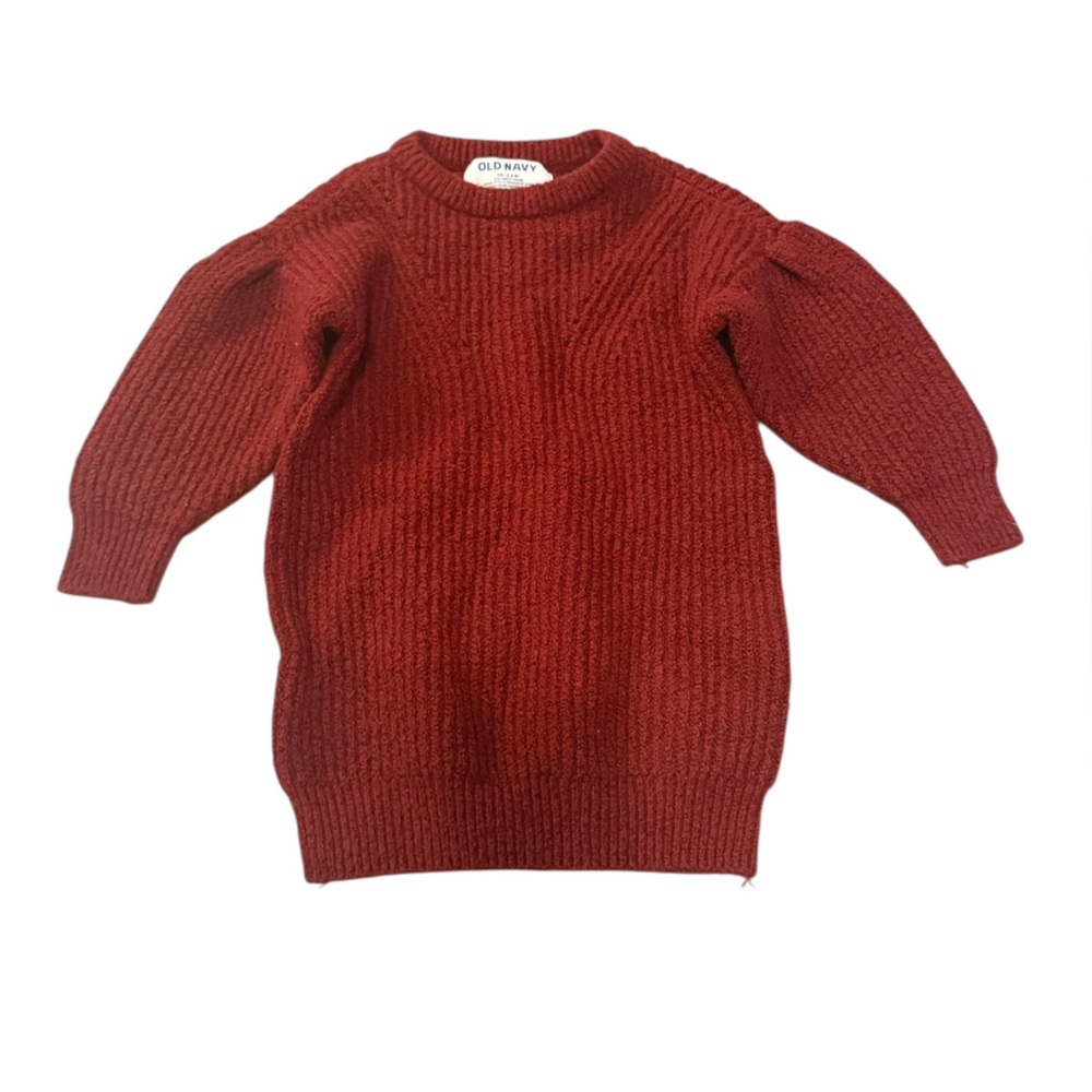 Old Navy Maroon Knit Casual Dress for Kids